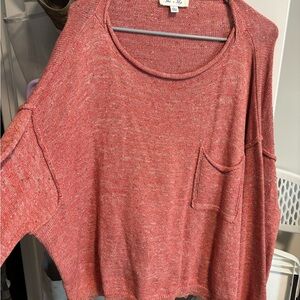 Women's Red Sweater with Pocket